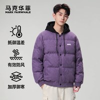 移动端：马克华菲 假两件棉衣男2026新款秋冬季休闲保暖宽松情侣棉袄外套男