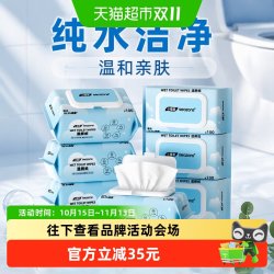 小植家 湿厕纸男女士洁阴私处厕所擦屁股专用洁厕湿纸巾100抽7包