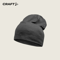 CRAFT 官方正品ESSENCE WOOL HAT经典户外运动针织帽美丽诺羊毛防寒保暖 黑色 S｜M