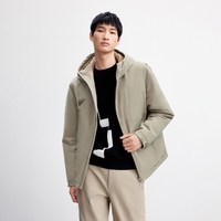 杰克琼斯 奥尔莱斯男装棉服春季新款连帽纯色可拆卸两件装保暖外套