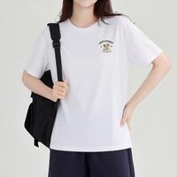 限尺码：安踏 休闲百搭短袖T恤女子夏季舒适宽松优可丝潮流印花休闲学生上衣女