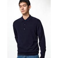移动端：优衣库 日潮跑腿UNIQLO优衣库 美利奴羊毛针织polo衫 486064男装