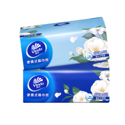 维达 山茶花香抽纸 超韧4层加厚 随身便携餐巾纸卫生纸 小包装纸巾 4层 20抽*1包