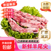 羊尾巴尖带肉生鲜内蒙古火锅羊尾巴骨熬汤冷冻正宗羊尾巴减脂餐 原切羊尾尖净重 5斤