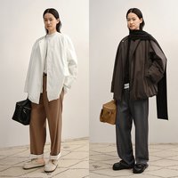 LESS 冬简约休闲松弛廓形抽绳下摆假两件宽松棉衣外套女2PAB15660