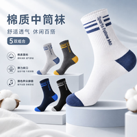 勋阳宇乐 【7A抗菌防臭】白色新疆白绒袜中筒5双第7款