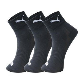 PUMA 彪马 男子中筒袜 黑色 3双装