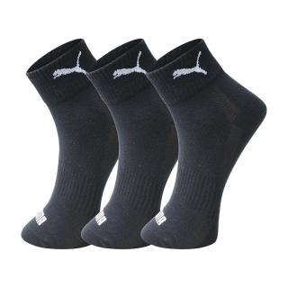 PUMA 彪马 男子中筒袜 黑色 3双装