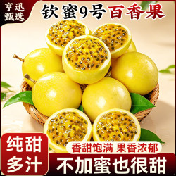 亨迅 云南钦蜜9号黄金百香果孕妇水果新鲜水果生鲜整箱批发 20粒精选装丨单果40-60g