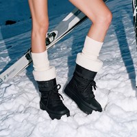 gongji 雪地靴女加绒加厚2026冬新款厚底毛绒靴子防水防滑户外棉鞋