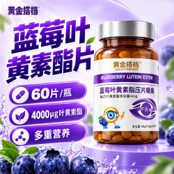 黄金搭档 蓝莓叶黄素酯片成人学生用眼营养呵护双眼日常营养咀嚼片官方正品
