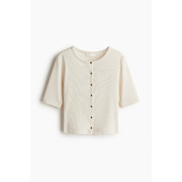 H&M HM针织衫夏季罗纹汗布开衫T恤1280417