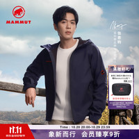 猛犸象 Clion 红标男女款户外防风保暖休闲夹克外套刺绣标软壳 黑色 XL