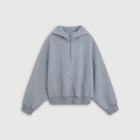 Gap 女装 新品美式半拉链连帽宽松卫衣