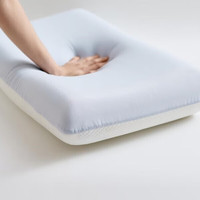無印良品 MUJI 聚氨酯慢回弹凉感低枕 宽40×64×7~10cm