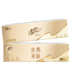 清风 手帕纸巾4层7张加厚加大强韧餐巾纸面巾纸擦手纸擦手巾便携装  4层 7张*10包