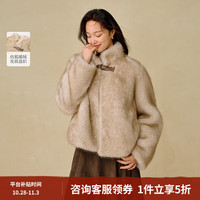 茵曼 气质通勤加厚百搭休闲简约皮草外套