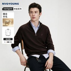 NVG·YOUNG navigare小帆船半开领针织衫男毛衣