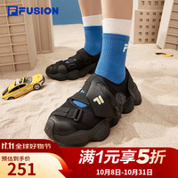 斐乐 FUSION潮牌男鞋运动凉鞋新款休闲运动鞋怪兽鞋 黑-BK 39