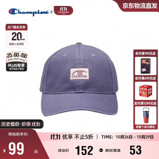 Champion 冠军棒球帽男女 休闲运动防晒时尚鸭舌帽25FWH66 紫色 均码
