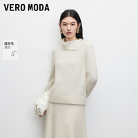 VERO MODA VEROMODA针织衫女2026冬季新款含绵羊毛锦纶金属装饰纯色上衣326413010