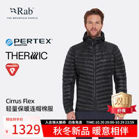 Rab Cirrus Flex棉服P棉26新秋冬男轻量保暖徒步登山棉衣 QIP-31 黑色-BLK M
