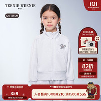 TEENIE WEENIE Kids小熊童装26年新款女童休闲风刺绣立领开衫卫衣 灰色 150 cm