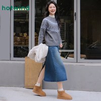 热风 女款加绒雪地靴