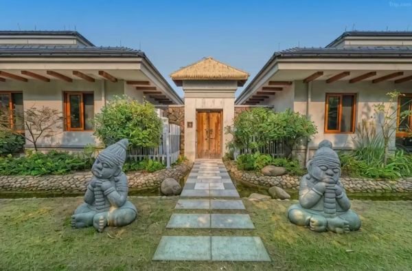 日历房2.8折!住太湖畔110m²大别墅!湖州太湖天籁之梦温泉别墅酒店 天籁汤泉·竹径单卧联排别墅(丝涟床垫)3天2晚套餐(含早)
