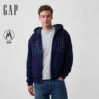 百亿补贴：Gap 男女装2026秋季新款logo刺绣加绒宽松连帽卫衣美版000910111