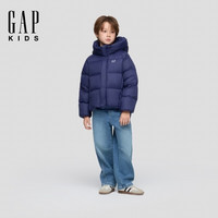 Gap 男童大童 远红外发热羽绒服儿童装 藏青