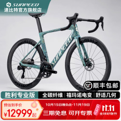 SUNPEED 速比特VICTORY胜利EX+26款全碳纤维电变气动破风公路车小闪电 曜黑（7170电变） M码（165-173）
