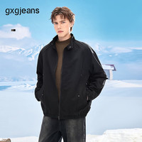 gxgjeans 美式复古宽松立领工装夹克 黑色