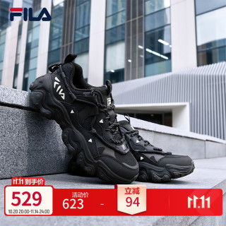 斐乐 复古 男士运动鞋 黑色 -BK 42.5