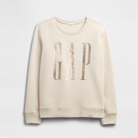 Gap 冬季logo胶印抓绒宽松休闲时尚卫衣美版