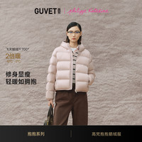 高梵 黑金系列 修身显瘦连帽羽绒服 黑色 L