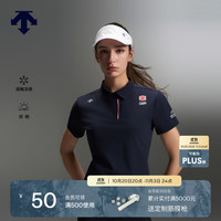 迪桑特 WOMEN’S RUNNING系列女士短袖POLO衫 NV-藏青色 L (170/88A)