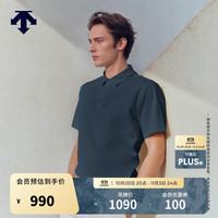 迪桑特 DUALIS系列男士都市通勤短袖T恤POLO衫 IB-墨黑色 L (175/96A)