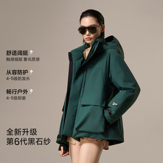 高梵 黑金鹅绒服6.0 风衣壳5分 鎏金6号 L 女士羽绒服