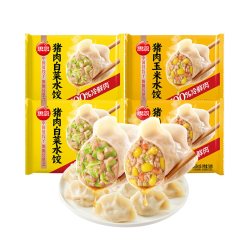 思念 猪肉荠菜白菜玉米冷鲜肉水饺传统风味家常主食 750g*4袋