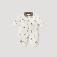 巴厘小猪 恒温桑蚕丝 宝宝冬装夹棉连体衣