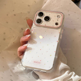 花小匣小星星鎏金苹果18pm手机壳iphone16pro 透明14彩涂鸦15适用17防摔 透明 鎏金虹芒星【光油】 18promax