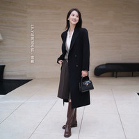 88VIP：LILY 正肩大衣LILY美利奴2025冬新款羊毛双面长款毛呢外套