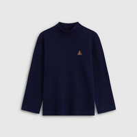 Gap 男女小童 布莱纳刺绣长袖T恤儿童装 海军蓝