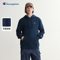 Champion 加绒连帽卫衣男女士2026秋季新款休闲纯棉套头上衣女美式