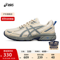亚瑟士 男鞋女鞋越野户外运动休闲鞋耐磨慢跑鞋 GEL-VENTURE 6 白色/米色 37.5