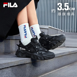 斐乐 猫爪5丨FILA老爹鞋女鞋26秋季新款复古增高通勤 黑-BK 37.5