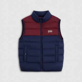 Gap 男童大童 立领轻薄羽绒马甲 海军蓝