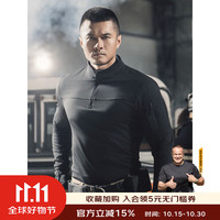 龙牙 三代捍卫者轻量化立领抓绒衫保暖外套男休闲夹克极夜黑190/108B