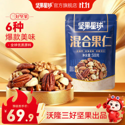 坚果星球 沃隆出品每日坚果果干坚果炒货休闲食品营养健康儿童零食 500g混合果仁